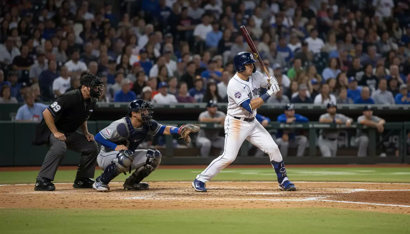 Live MLB honkbal wedstrijd met slagman aan bat
