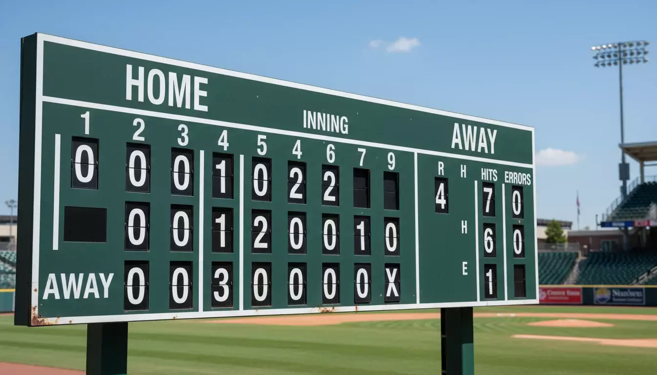 MLB wedstrijd scorebord met moneyline en run line quoteringen